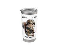 Don't Touch My Nuts - Scoiattolo con vestito militare Bicchiere termico in acciaio inox doppia parete