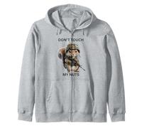 Don't Touch My Nuts - Scoiattolo con Vestito Militare Felpa con Cappuccio