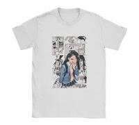 Don't Toy with Me Nagatoro Men's Clothing Cotton Vintage T-Shirts Round Collar Manga Tee Shirt Short Sleeve Tops Party White S