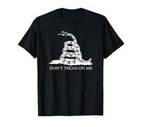 Don't' Tread On Me Camicie Per Uomo Gadsden Bandiera Serpente Bianco Maglietta