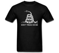 Dont Tread On Me Gadsden Flag Police Unisex 100% Cotton Short-Sleeve T-Shirts Black S