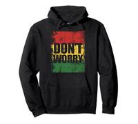Don't Worry - Bandiera Rastafari giamaicana Reggae Vintage Felpa con Cappuccio