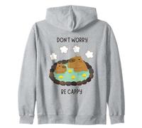 Don't Worry Be Cappy Capybara Relax Felpa con Cappuccio