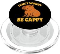Don't Worry Be Cappy Funny Capybara Retro Animal Lover PopSockets PopGrip per MagSafe
