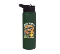 Don't Worry Be Capy - Cool Capybara Stainless Steel Insulated Water Bottle