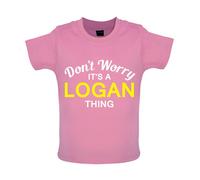 Don'T Worry È Logan Cosa - Bambino T-Shirt / Body - Cognome Personalizzato Nome