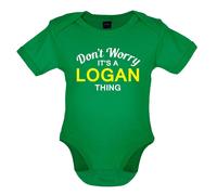 Don'T Worry È Logan Cosa - Bambino T-Shirt / Body - Cognome Personalizzato Nome