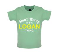 Don'T Worry È Logan Cosa - Bambino T-Shirt / Body - Cognome Personalizzato Nome