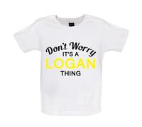 Don'T Worry È Logan Cosa - Bambino T-Shirt / Body - Cognome Personalizzato Nome