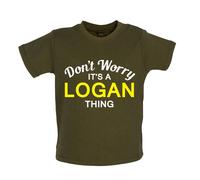 Don'T Worry È Logan Cosa - Bambino T-Shirt / Body - Cognome Personalizzato Nome