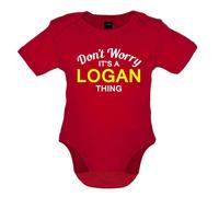 Don'T Worry È Logan Cosa - Bambino T-Shirt / Body - Cognome Personalizzato Nome