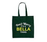 Don'T Worry It's a Bella Cosa - Borsa Tote IN Tela - Cognome Custom Nome