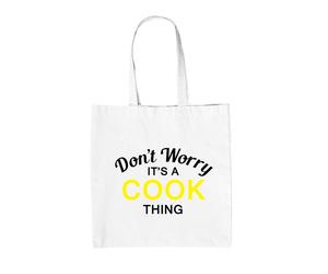 Don'T Worry It's A Cook Cosa - Borsa Tote IN Tela - Cognome Custom Nome Famiglia