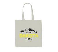 Don'T Worry It's A Dakota Cosa - Borsa Tote IN Tela - Cognome Custom Nome Family