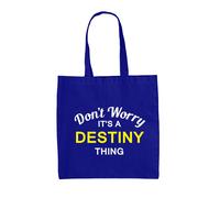 Don'T Worry It's A Destiny Cosa - Borsa Tote IN Tela - Cognome Custom Nome