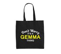 Don'T Worry It's A Gemma Cosa - Borsa Tote IN Tela - Cognome Custom Nome