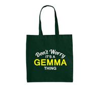 Don'T Worry It's A Gemma Cosa - Borsa Tote IN Tela - Cognome Custom Nome