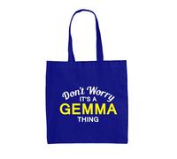 Don'T Worry It's A Gemma Cosa - Borsa Tote IN Tela - Cognome Custom Nome