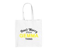 Don'T Worry It's A Gemma Cosa - Borsa Tote IN Tela - Cognome Custom Nome