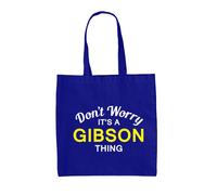 Don'T Worry It's A Gibson Cosa - Borsa Tote IN Tela - Cognome Custom Nome Family