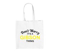 Don'T Worry It's A Gibson Cosa - Borsa Tote IN Tela - Cognome Custom Nome Family
