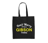 Don'T Worry It's A Gibson Cosa - Borsa Tote IN Tela - Cognome Custom Nome Family