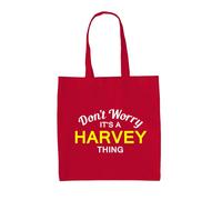 Don'T Worry It's A Harvey Cosa - Borsa Tote IN Tela - Cognome Custom Nome Family