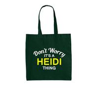 Don'T Worry It's A Heidi Cosa - Borsa Tote IN Tela - Cognome Custom Nome