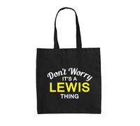 Don'T Worry It's A Lewis Cosa - Borsa Tote IN Tela - Cognome Custom Nome