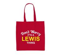 Don'T Worry It's A Lewis Cosa - Borsa Tote IN Tela - Cognome Custom Nome
