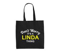 Don'T Worry It's A Linda Cosa - Borsa Tote IN Tela - Cognome Custom Nome
