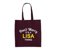 Don'T Worry It's A Lisa Cosa - Borsa Tote IN Tela - Cognome Custom Nome Famiglia
