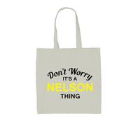 Don'T Worry It's A Nelson Cosa - Borsa Tote IN Tela - Cognome Custom Nome Family