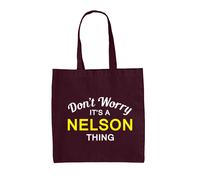 Don'T Worry It's A Nelson Cosa - Borsa Tote IN Tela - Cognome Custom Nome Family