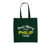 Don'T Worry It's A Philip Cosa - Borsa Tote IN Tela - Cognome Custom Nome Family