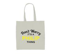 Don'T Worry It's A Philip Cosa - Borsa Tote IN Tela - Cognome Custom Nome Family