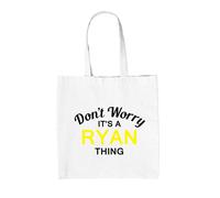 Don'T Worry It's A Ryan Cosa - Borsa Tote IN Tela - Cognome Custom Nome Famiglia