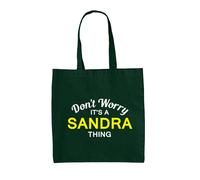 Don'T Worry It's A Sandra Cosa - Borsa Tote IN Tela - Cognome Custom Nome Family