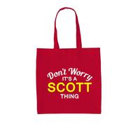 Don'T Worry It's A Scott Cosa - Borsa Tote IN Tela - Cognome Custom Nome