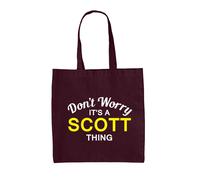 Don'T Worry It's A Scott Cosa - Borsa Tote IN Tela - Cognome Custom Nome
