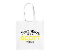 Don'T Worry It's A Scott Cosa - Borsa Tote IN Tela - Cognome Custom Nome