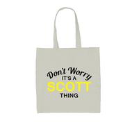 Don'T Worry It's A Scott Cosa - Borsa Tote IN Tela - Cognome Custom Nome