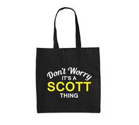 Don'T Worry It's A Scott Cosa - Borsa Tote IN Tela - Cognome Custom Nome