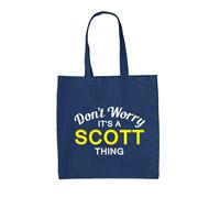 Don'T Worry It's A Scott Cosa - Borsa Tote IN Tela - Cognome Custom Nome