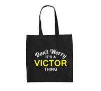 Don'T Worry It's A Victor Cosa - Borsa Tote IN Tela - Cognome Custom Nome Family