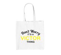 Don'T Worry It's A Victor Cosa - Borsa Tote IN Tela - Cognome Custom Nome Family