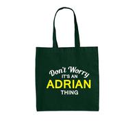 Don'T Worry It's An Adrian Cosa - Borsa Tote IN Tela - Cognome Su Nome Famiglia