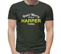 Don'T Worry It's Un Harper Cosa T-Shirt - Cognome Custom Nome Famiglia