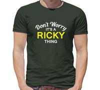 Don'T Worry It's Un Ricky Cosa T-Shirt - Cognome Custom Nome Famiglia