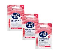 Dontodent - Spazzole interdentali ISO 2 (0,5 mm), 6 pezzi | Fine | Pulitore interdentale con filo rivestito in plastica e cappuccio protettivo